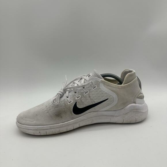 Mens Size 11.5 Nike Free RN 2018 942836-100 White Running Shoes Sneakers - Picture 5 of 9